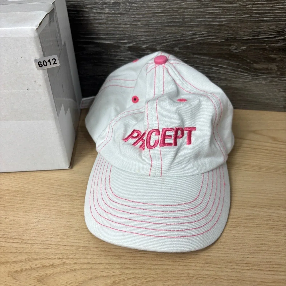 Precept Hat Cap Girls Youth‎ White Pink Golf Golfing Adjustable Kids